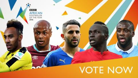 Five-man shortlist for the BBC African Footballer of the Year award announced. item-thumbnail