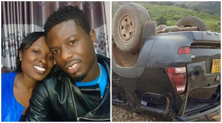 CAR OVERTURNED : NTV Reporter And Harambee Stars Striker Survive A Grisly Road Accident item-thumbnail