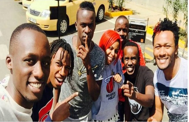 DJ MO, Size 8 And Willy Paul Land Back From UK And Xtiandela Was There To Pick Them item-thumbnail