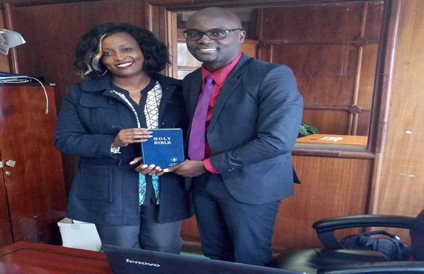 President Of Atheists Kenya Pictured Receiving Bible. President Of Atheists Kenya Pictured Receiving Bible.