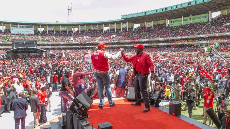 link President Uhuru and Deputy William Ruto at the launch of the Jubilee Party uliza