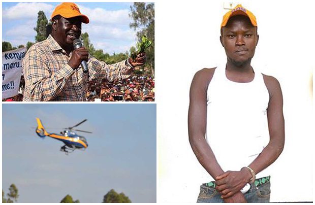 Police Arrest Man who Hang on Raila’s Chopper In Meru item-thumbnail